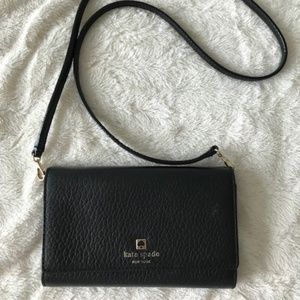 Kate Spade black crossbody wallet/clutch